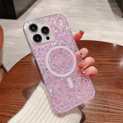 Sparkling Sequins | MagSafe Phone Case With Grip - PadaSnap