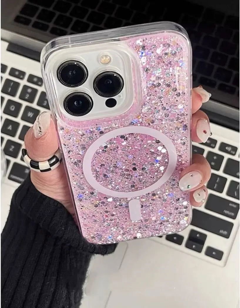 Sparkling Sequins | MagSafe Phone Case With Grip - PadaSnap