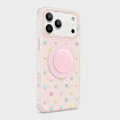 Colorful Dots Clear MagSafe Phone Case Grip Set