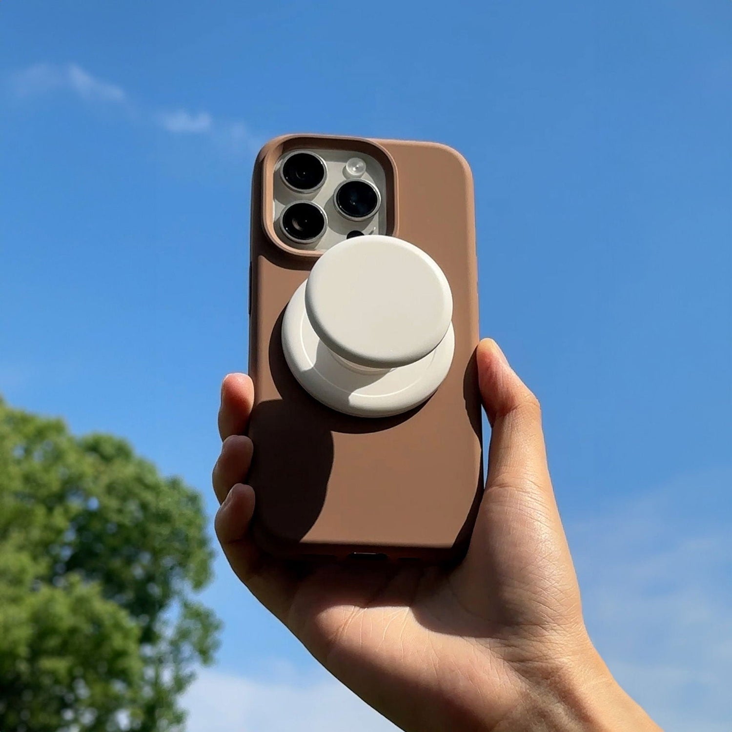 Velvet Touch | Blue Soft Silicone MagSafe Phone Case With Grip - PadaSnap