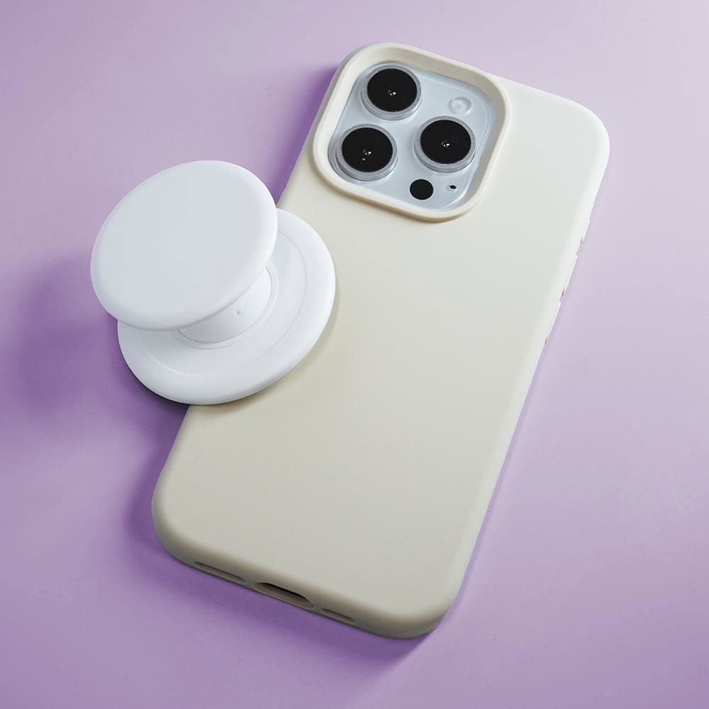 Velvet Touch | Ivory Soft Silicone MagSafe Phone Case With Grip - PadaSnap