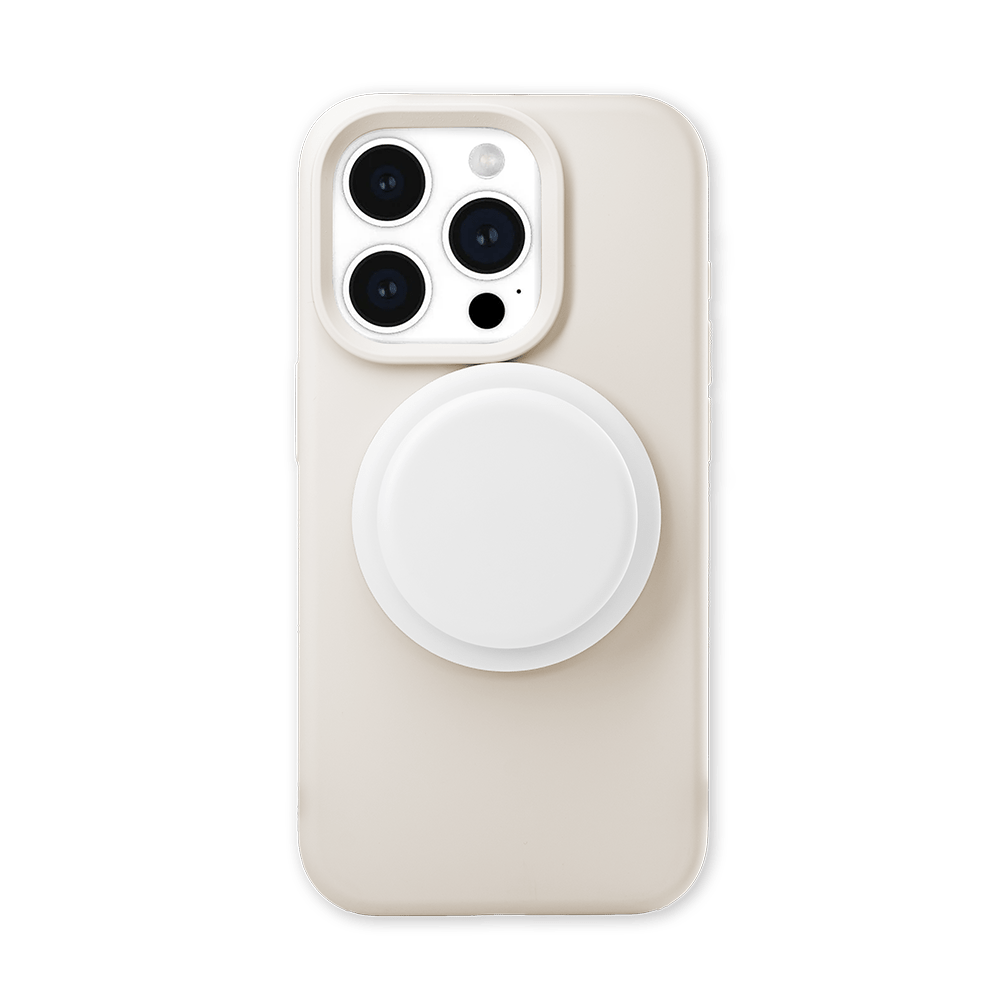 Velvet Touch | Ivory Soft Silicone MagSafe Phone Case With Grip - PadaSnap