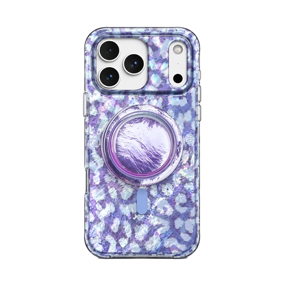Wild Lilac Leopard MagSafe Phone Case Grip Set