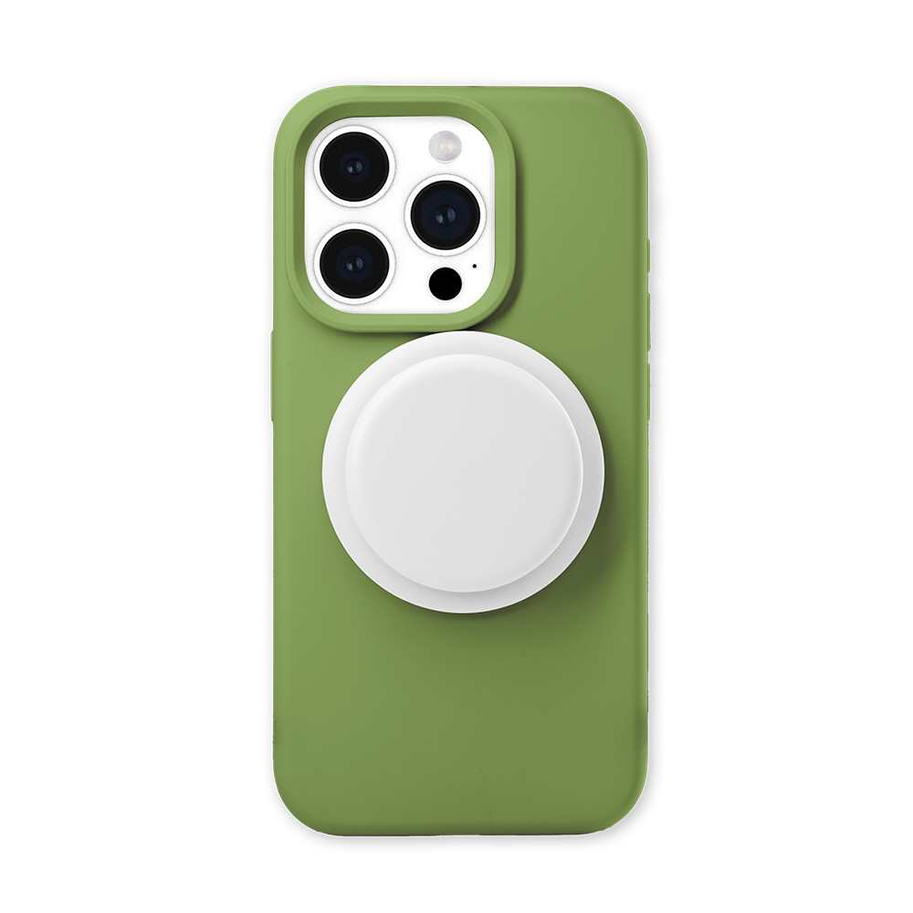 Velvet Touch | Avocado Soft Silicone MagSafe Phone Case With Grip